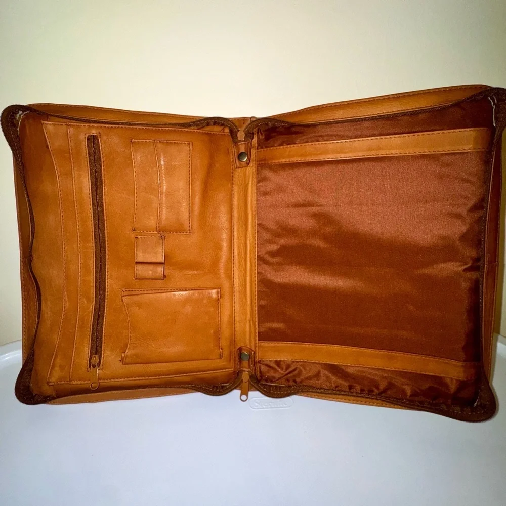 Brown Leather Document Portfolio